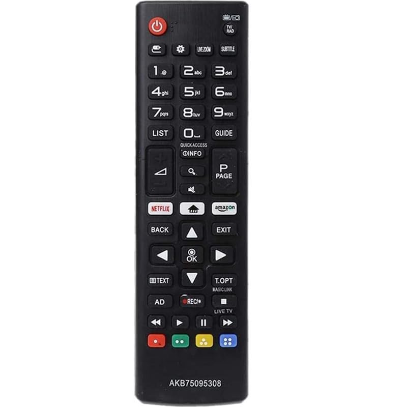 Universal Remote Control AKB75095308 Compatible with Various LG Ultra HD TVs with Netflix Amazon Buttons for LG TV 28MT49S 32LJ610V 43UJ630V 43UJ634V