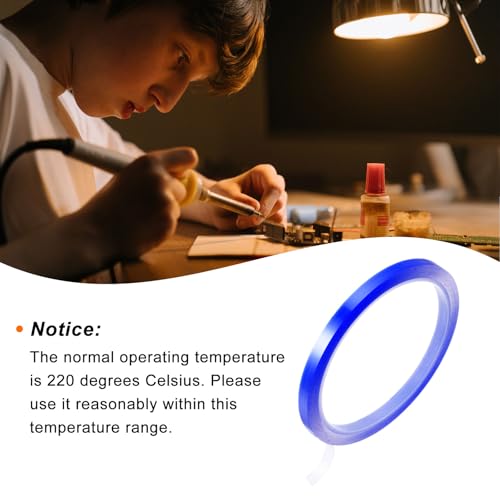 Image of HARFINGTON 4 Rolls Heat Tape High Temperature Heat Resistant Tape 6mmx33m(108ft) Sublimation Thermal Heat Transfer Tape for Sublimation Press No Residue, Blue