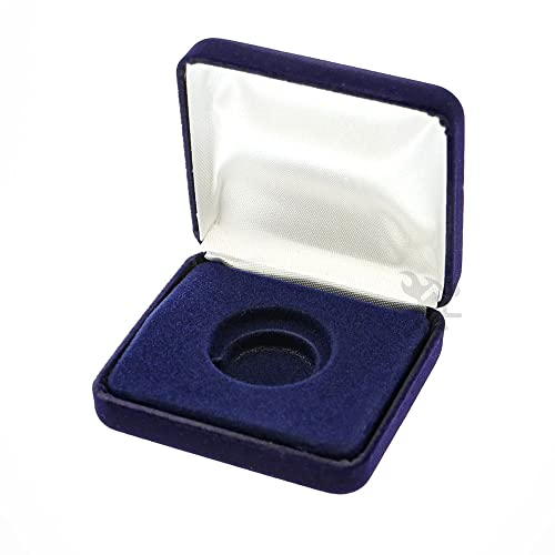 Caja de presentación para monedas Air-Tite modelo T (azul terciopelo) miniatura 1