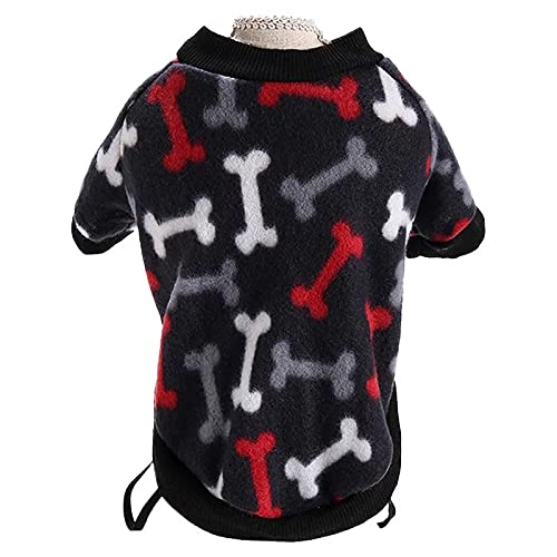 PETANGEL Bone Printing Breathable Round Neck Coral Fleece Sweater | Winter Shirt for Puppy and Small Dog (Size: XL, Adjustable Bust: 50 cm, Back Length: 35 cm, Pet Weight: 3.5Kg - 5Kg) (B09HXLKKYK) Amazon Price History, Amazon Price Tracker