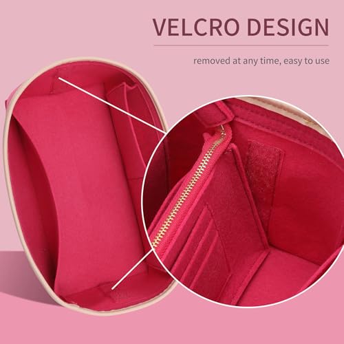 Image of Doxo Purse Organizer Insert, Bag Organizer for Tote & Purse, Bag in Bag, Perfect for Speedy 25 Neverfull PM and More(Rose-M)