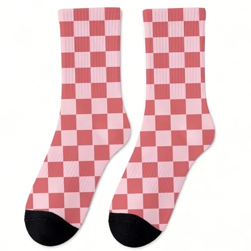 Image of Checkered Socks, Cute Socks for Women for Travel, Running, Daily