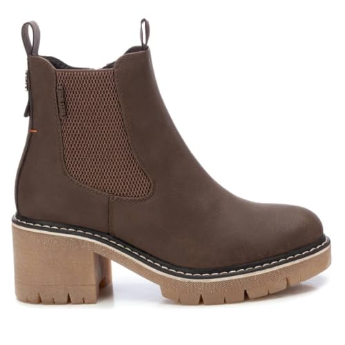 REFRESH - Botín Mujer Taupe - Calzado Cómodo y Versátil - Moda casual - Modelo 17105602 (Talla 37)