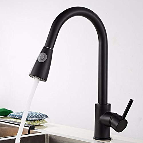 Robinet de pot de lavage de cuisine noir extensible idéal pour simplifier la préparation des repas - 3
