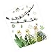 Garneck 2Pcs Kid Room Green Plants Pattern Decalcomanie PVC PVC Appeso Cartoon Giraffa Adesivi Murali Adesivi per Nursery Room Bed Room Decors da Parete Fai da Te