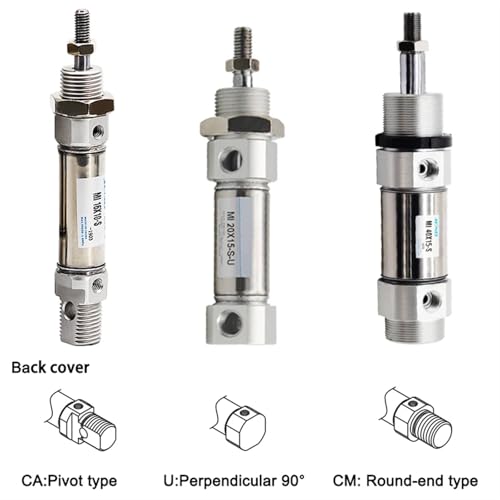 Cilindro neumático de doble efecto MI16/20-10 con cuerpo de acero inoxidable 5