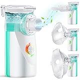 Kleota Portable Nebulizer for Adults and Kids, 2-Speed Adjustable Quiet Handheld Nebulizer, Rechargeable with Auto-Clean Function for Home Office Travel