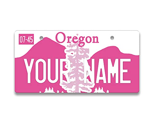 Bleu Reign Personalized License Plate Oregon Pink 2024 Mini Kids Bicycle (3x6 in)