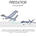 Toyvanta Z51 Predator RC Airplane - Brushless Motor 20 Mins Long Flight Time 2.4G 2CH RTF Remote Control Glider - Beginner Friendly Durable EPP Foam Aircraft 66cm Large Wingspan