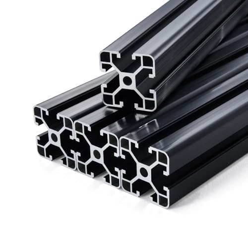 VEVOR Profilés d'Extrusion en Aluminium 4040, Lot de 4, Rail Linéaire Anodisé Norme Européen Rainure en T 1000 mm, Haute Résistance, pour Imprimante 3D, Machine...