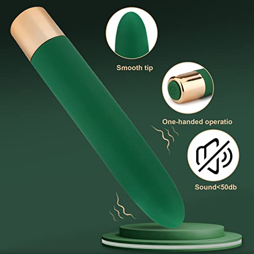 G Spot Bullet Vibrator For Women Clitoral Stimulation, Rechargeable Tapered Clitoris Massager Woman Sex Toys, Nipple Stimulator With 7 Vibration Modes Adult Toys (Green) #TOP2