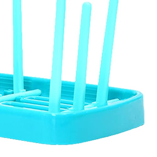 Suporte para Secador de Mamadeira, Escorredor de Mamadeira Azul Excelente Ventilação, Destacável, Po