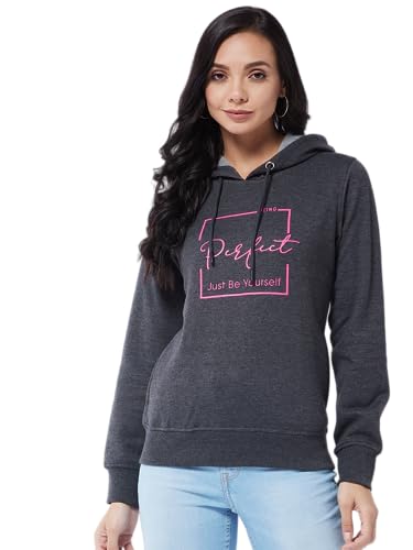 Image of Modeve Women Printed Hooded Sweatshirt for Winter