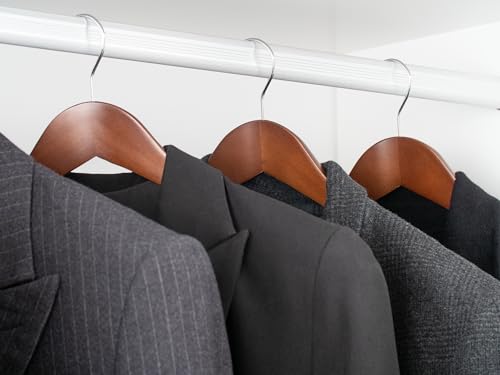 StorageWorks Kleiderbügel breite Schulterauflage, 10er-Pack Zedernholz Kleiderbügel Holz Premium, extrabreite Kleiderbügel Holz Anzug, Schrank Holzbügel, Kleiderbügel für schwere Jacken und Mäntel