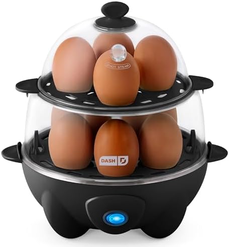 Dash Deluxe Egg Cooker - Boiler, Poacher & Steamer - Includes Mea...