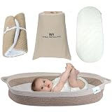 Baby Changing Basket (for 0 to 12 Month) - 100% Cotton Rope Changing Table Topper Moses Basket, Thic