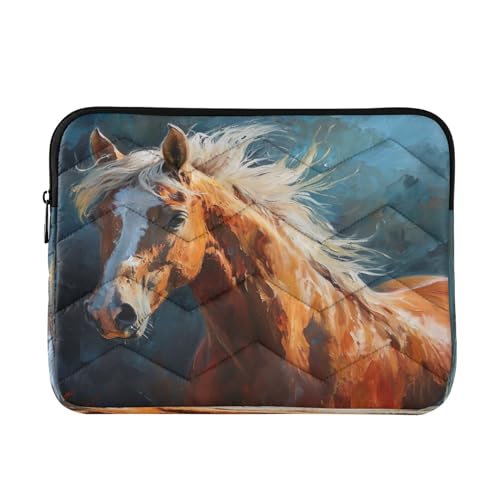 Funda para portátil 13-14 pulgadas impermeable con diseño de caballo