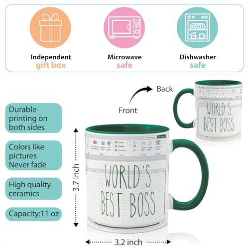 Taza Cerámica World's Best Boss 11 oz miniatura 3