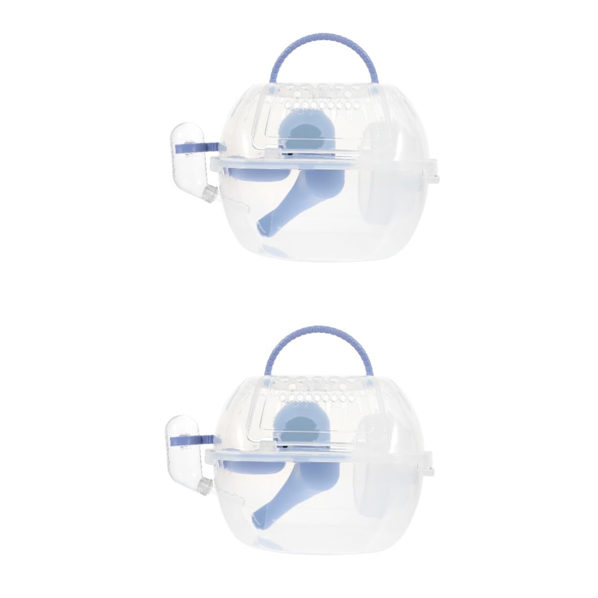 BESPORTBLE 2 Piezas Jaula de hámster Jaula de cobayas recipientes de plástico Transparente Jaula Hamster Jaula para Hamster Transportín portátil para hámster Jaula de Viaje para Hamster Mano