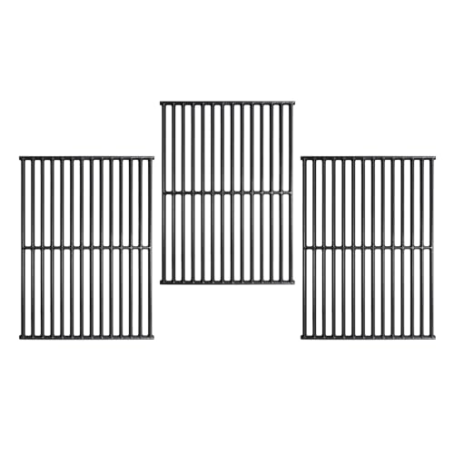 Image of SafBbcue 98888 Grill Grates for Monument Grill 25392 13478 Grill Replacement Parts, Monument Mesa 400 Grill Accessories Parts, Cast Iron Cooking Grids for Monument Grills 4-Burner Propane Gas Grill