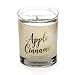 LUNA CANDLE CO. Apple Cinnamon Soy Jar Candle, 11oz. Clear Glass, Up to 110 Hours of Burn Time, Single Wick, Fall Scent, Aromatic Baked Green Apple, Handcrafted in The USA