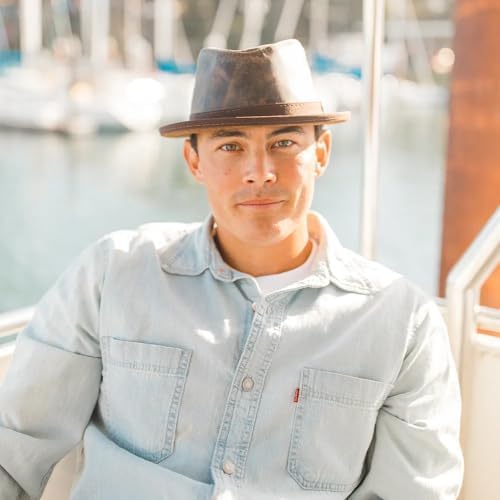 American Hat Makers Soho Leather Fedora for Men/Woman –Summer Hats for Men - Image 2