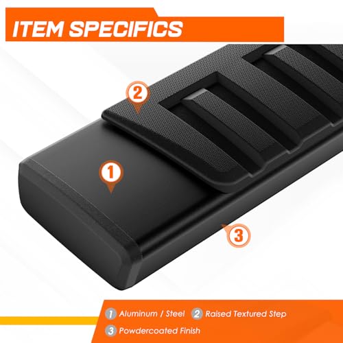 2 Pzs estribos acero inoxidable laterales 6.75" miniatura 3