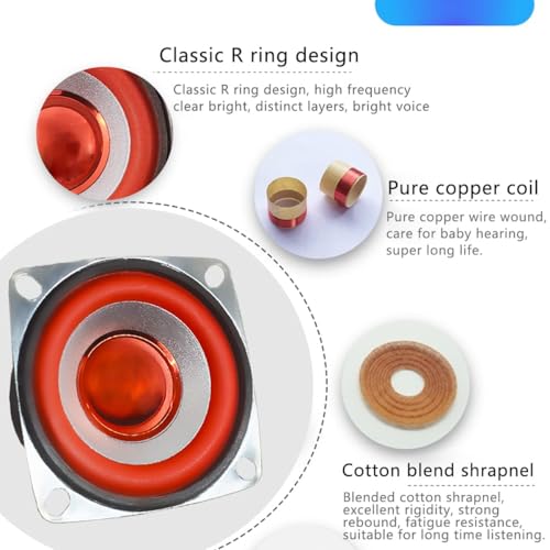 zalati 2 stücke 2 Zoll 4Ohm 5W Full Range Audio Lautsprecher Stereo Woofer Lautsprecher EK1949 für Ersatz