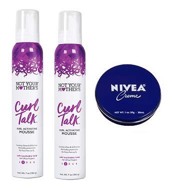 Not Your Mother s 2 Pack Curl Talk Curl Activation Mousse 7 Oz.+ Travel Size Body Cream 1 Oz.