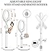 8 inch Desk Ring Light with Stand, Adjustable Computer Circle Light for Video Conference Lighting, Zoom Calls, Virtual Meeting, Video Recording, Selfie Light with Phone Holder for Streaming, Podcast