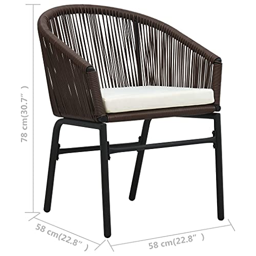 Chaises de patio en rotin résistant aux intempéries avec coussins
