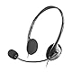NGS MS103 MAX - Kabelgebundene Kopfhörer, Kabelgebundene Computerkopfhörer, Kopfhörer mit Mikrofon, Einstellbares Headset und Mikrofon, Lautstärkeregler, Klinkenanschluss 3.5 mm, Kabellänge 1.5 m