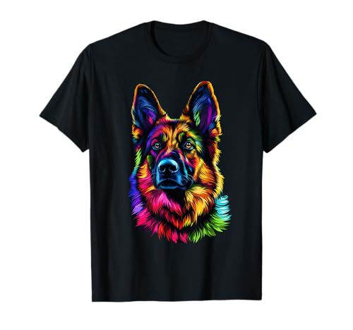 Colorful German Shepherd Pop Art Gift T-Shirt