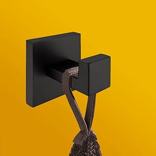 Black Matte Bathroom Accessories Tissue Paper Holder Towel Rail Rack Toilet Brush Holder Toothbrush Holder Toilet Brush Holder,Robe Hook (Robe Hook)