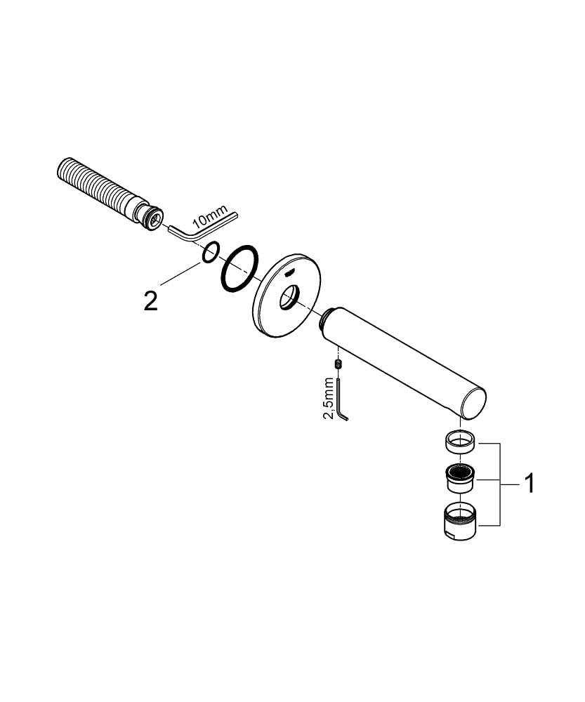 Grohe 13280001 Bocca Erogazione per Vasca Serie Concetto 13280, Cromo
