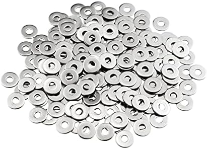 M6 Washers, M6 x 18mm Penny Washers, (Pack of 50) A2 304 Stainless Steel Washers, Flat Repair Washer, Large Metal Washers, Plain Round Chrome Washers for Screws & Bolts