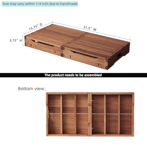 Evite caídas en adultos con este taburete de un escalón grande en madera de 31.5" 3