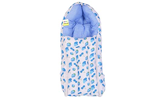 Image of Kwitchy New Born Bedding Combo of Baby Mattress with Net | Gaddi Set | Comforter (0-6 Months) Blue (4PCS Set)