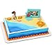 DecoSet® Disney Moana Adventures in Oceania Cake Topper, 2-Piece Cake Decorations with Figurine and Photo Frame Featuring Moana and Pua