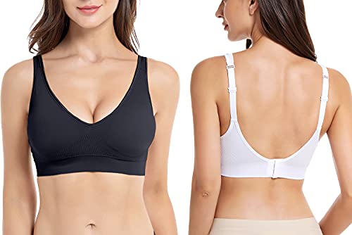 Wireless Bras for Women Non Wired Seamless Bras with Removable Pads 3 Pack2