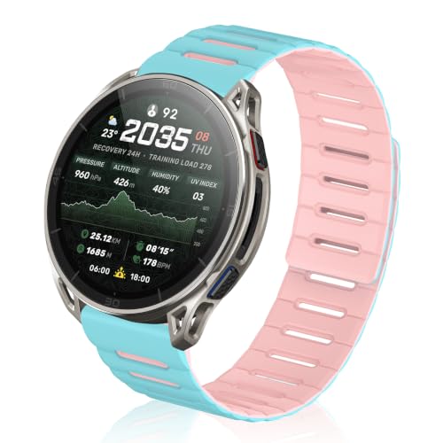 [YealRed] �o���h 22mm Amazfit Cheetah 2 Ultra/Balance 3/2/Balance Ultra/Active Max/Bip 6/5 �ɑΉ� �V���R�����^�������p���b�v ���C�o�b�N�� �}�J���� �c�[�g���J���[ �ʋC