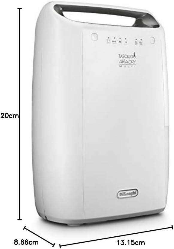 De'Longhi DEX212F dehumidifier dimensions diagram