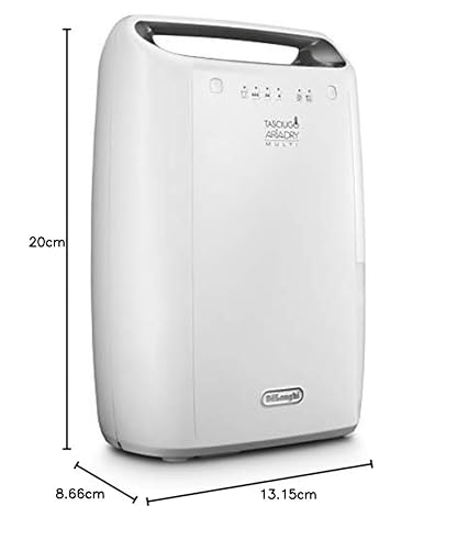 De'Longhi DEX212F - Deshumidificador AriaDry de 300 W, 12 litros, 37 decibelios, plástico, blanco