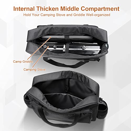 Premium Camp Stove Carry Case With 0.4 Inch Thicken Pearl Foam, Excellent Protection For Coleman 2-Burner Gas Stove #TOP3