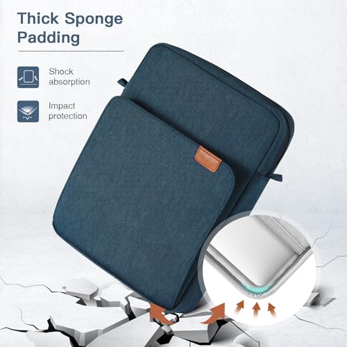 Image of MoKo 15 Inch Laptop Sleeve Bag Carrying Case with Shoulder Strap Handle | Fits Mac Air 15-inch M5, Mac Pro 14-inch M5 /M5 Pro /M5 Max and Galaxy Tab S9 Utra 14.6-inch, Indigo