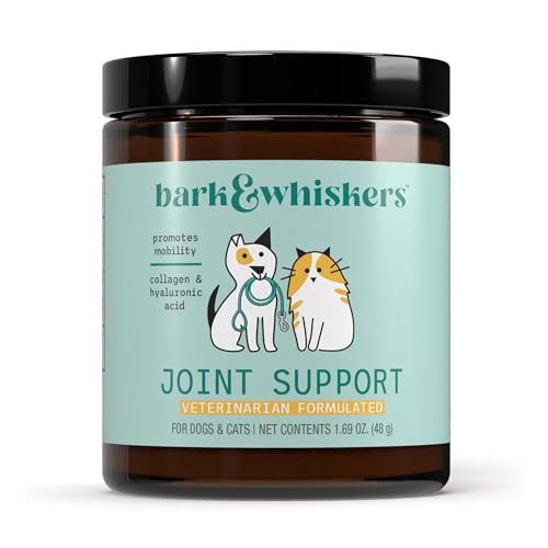 Bark & Whiskers Joint Support for Dogs & Cats, 1.69 Oz. (48 g), Collagen & Hyaluronic Acid, Promotes Mobility, Veterinarian Formulated, Non-GMO, Dr. Mercola