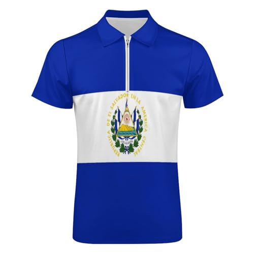 Polo homme Salvador respirant t-shirt sport zippé grande taille