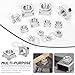 Swpeet 107Pcs 6 Sizes M4 M5 M6 M8 M10 M14 Zinc Plated Square Weld Nuts Assortment Kit, Square UNC Coarse Carbon Steel Machine Screw, Welding Nuts Fasteners for Vehicles Caster, Industry Machine