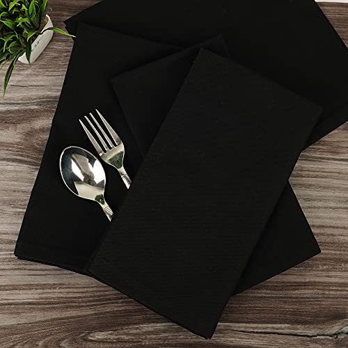 Sweet Needle Black Cloth Napkins 20 X 20 Pack Of 12, 100% Cotton Oversized Heavy Weight Dinner Napkin For Home/Wedding/Party/Cocktail Napkins/Hotel/Restaurant/Banquet/Bar/Gift/Daily Use #TOP4