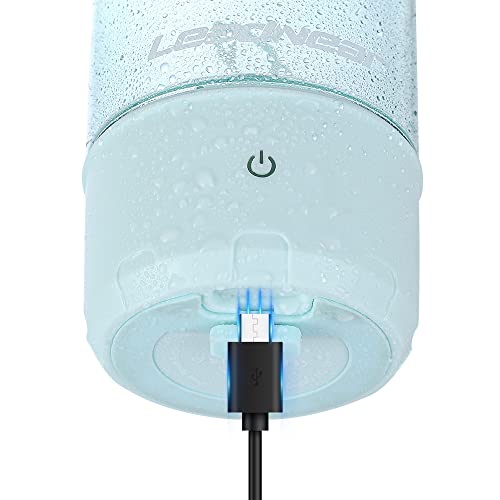 Leadnear V4 Electric Shaker Bottle 20Oz, Usb Rechargeble Portable Protein Shake Mixer With Blender, Waterproof Shaker Cups, Blue #TOP4
